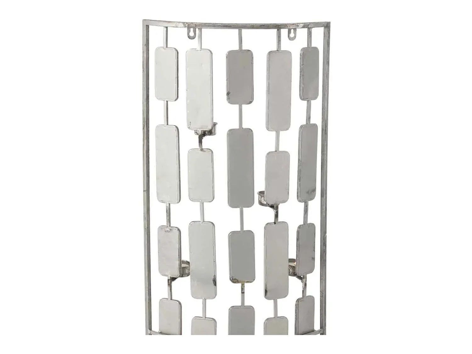 Sale J-Line Decoración con espejo y portavelas de metal 36x9x121cm Gris