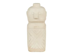 Hot House Nordic Decoración de cemento beige Estatuilla 6.5 x 6.5 x 15 cm Multicolor