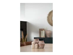 Hot House Nordic Decoración de cemento beige Estatuilla 6.5 x 6.5 x 15 cm Multicolor
