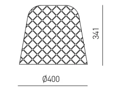 Difusor de cristal ámbar para lámparas colgantes - acabado pantalla transparente, diseño decorativo, casquillo E27 (vidrio grande) d.25X21,5