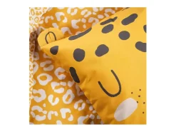 Today Ropa De Cama^Divertido juego de cama infantil - 140 x 200 cm - estampado de leopardo Amarillo