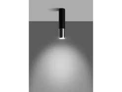Best Sollux Lighting Downlight a plafone Flush Light Nero, Cromo GU10 Downlights de superficie Flush Light Negro, Cromado GU10 Gris