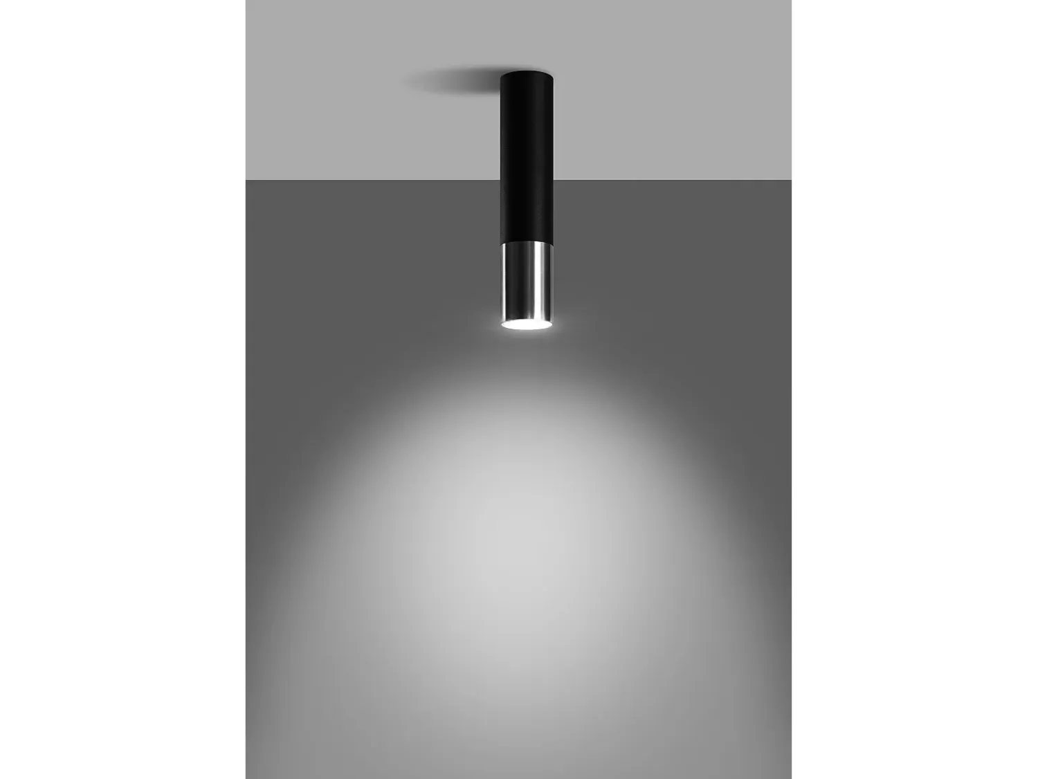 Best Sollux Lighting Downlight a plafone Flush Light Nero, Cromo GU10 Downlights de superficie Flush Light Negro, Cromado GU10 Gris