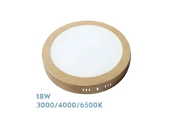 AKUNADECOR Plafón^Downlight Diorita Redondo Color 18w 3000k-4000k-6500k Marru00f3n
