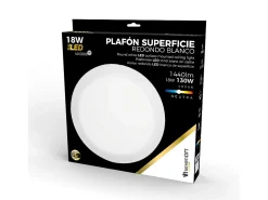 Sale 7H SEVENON Downlight LED de Superficie Redondo 18W 1440lm Ø22,5cm 4000K 40000H 7hSevenOn Blanco