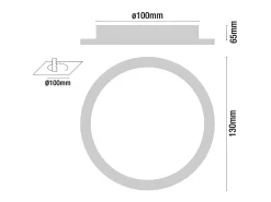 Downlight LED Empotrable Redondo 15W 1283lm Ø10,5cm 4000K Blanco Eilen