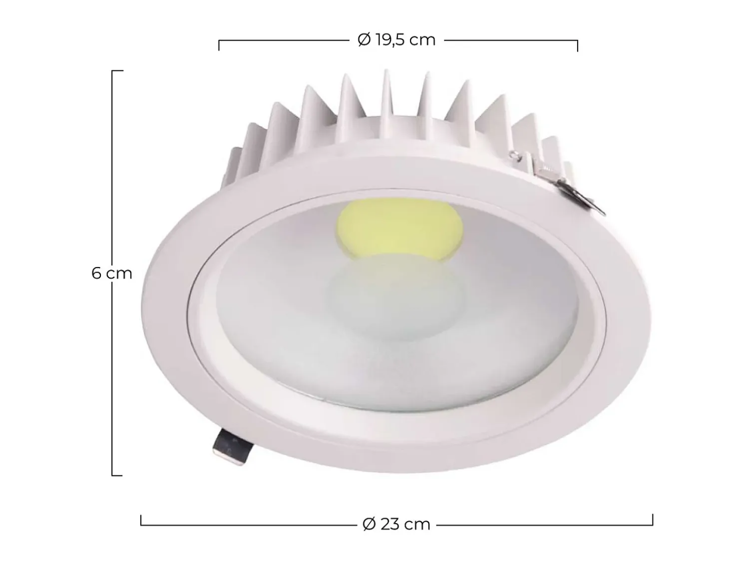 Online 7H SEVEN HOUSE Downlight LED Empotrable Redondo 35W 2850lm Ø20cm 3000K Eilen Blanco