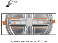 AKUNADECOR Iluminación Exterior^Downlight Modelo Lejania Empotrable 20w Con Corte Ajustable 5-21d Blanco