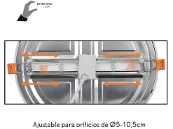 AKUNADECOR Iluminación Exterior^Downlight 8w Empotrable Corte Ajustable 5-10,5d Lejania Blanco