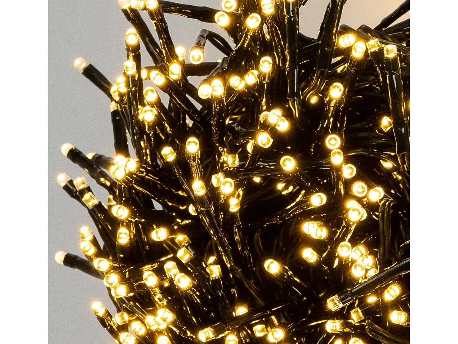 ECD Germany Guirnalda Luminosa^Luces navideñas 2016 LEDs 14,5m blanco cálido guirnalda luminosa impermeable interior/exterior IP44 iluminación para árbol de navidad Verde