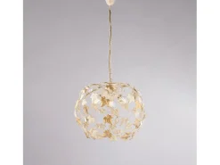 New Edera - Lámpara de araña y oro antiguo con cristal de strass, 3 luces Ø50 cm Marfil
