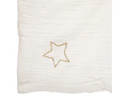 Outlet Atmosphera for Kids Edredón de gasa de algodón 100 x 140 cm Blanco