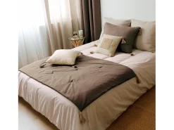 Sale DECOSTAR Edredón Panama con borlas de yute Beige