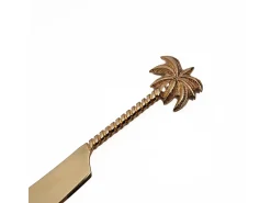 Online Bazar Bizar El Cuchillo De Queso Palm Tree - Dorado Color natural claro