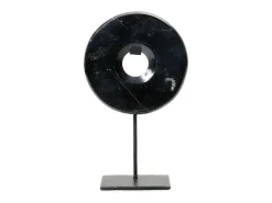 Bazar Bizar Estatua^El Disco De Mármol En Soporte - - M Negro