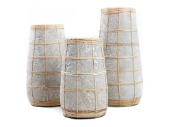Bazar Bizar Jarrón^El Jarrón Cutie - Cemento Natural - M Gris