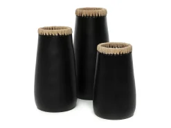 Bazar Bizar Jarrón^El Jarrón Sneaky - Negro Natural - M Multicolor
