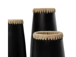Bazar Bizar Jarrón^El Jarrón Sneaky - Negro Natural - M Multicolor