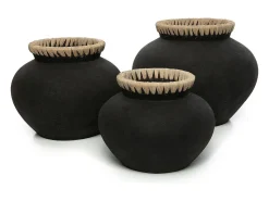Online Bazar Bizar El Jarrón Styly - Natural - L Negro