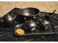 Bazar Bizar Vajilla^El Plato De Tapas Quemado Negro