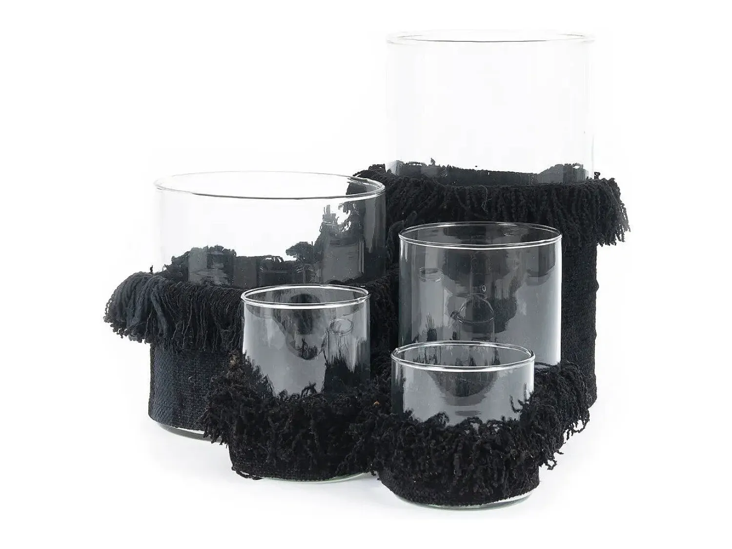 Outlet Bazar Bizar El Portavelas Oh My Gee - Terciopelo - XXL Negro