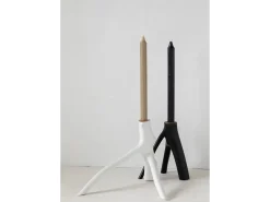 Bazar Bizar Portavelas Y Vela^El Portavelas Triple Twig - Blanco