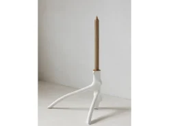 Bazar Bizar Portavelas Y Vela^El Portavelas Triple Twig - Blanco