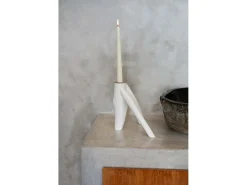 Bazar Bizar Portavelas Y Vela^El Portavelas Triple Twig - Blanco