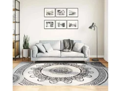Hot Garden Furniture Elsje Alfombra lavable antideslizante multicolor 160x230 cm Gris
