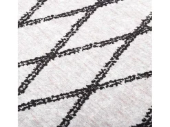 Elsje Alfombra lavable antideslizante negro y blanco 120x170 cm