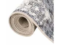 Outlet Garden Furniture Elsje Alfombra lavable antideslizante multicolor 80x300 cm Gris