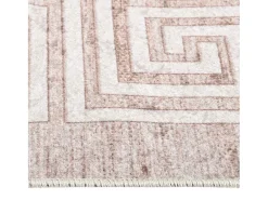 Garden Furniture Alfombra De Salón^Elsje Alfombra lavable antideslizante 80x300 cm Beige