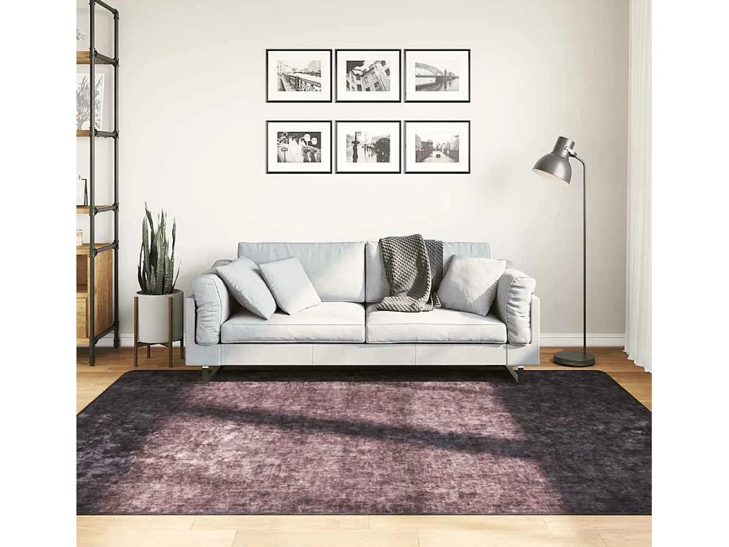 Garden Furniture Alfombra De Salón^Elsje Alfombra lavable antideslizante 160x230 cm Gris antracita