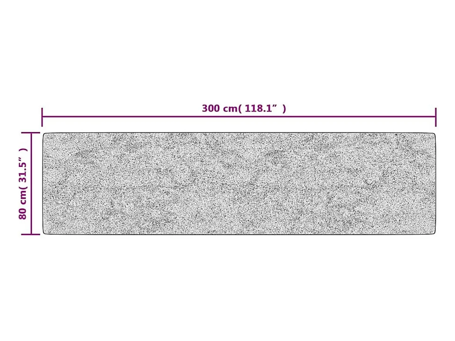 Elsje Alfombra lavable antideslizante gris antracita 80x300 cm