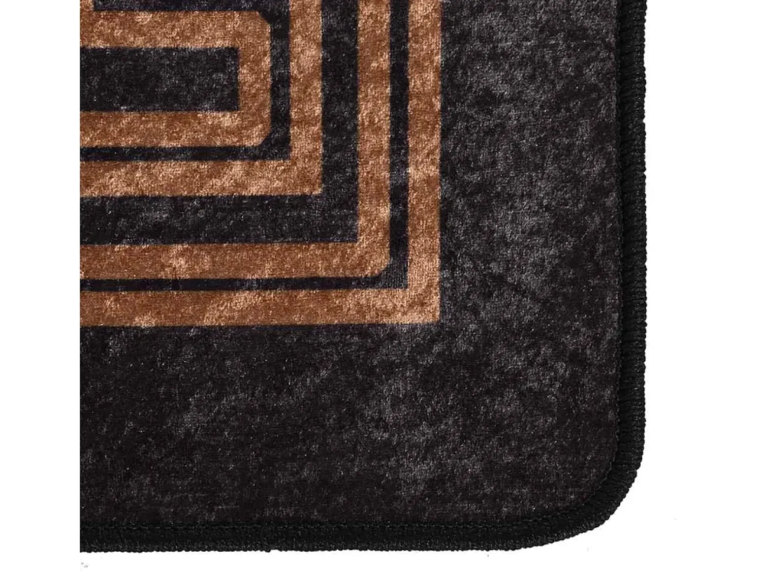 Garden Furniture Alfombra De Salón^Elsje Alfombra lavable antideslizante y dorado 160x230 cm Negro