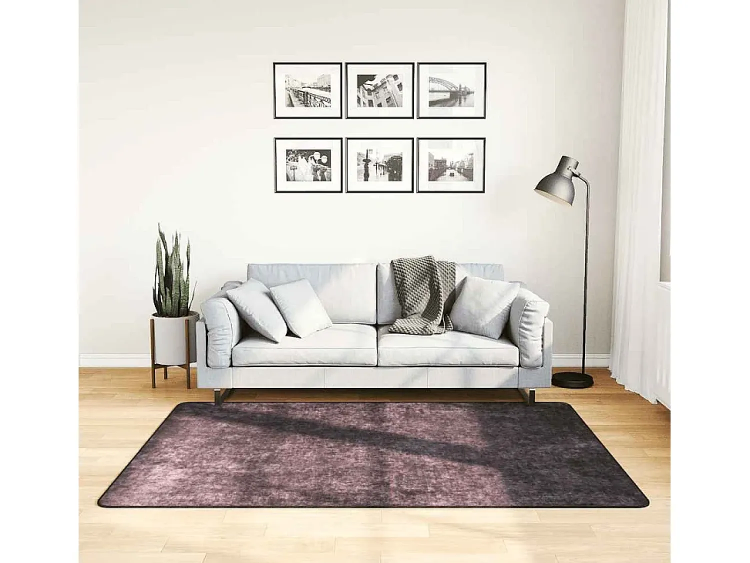 Garden Furniture Alfombra De Salón^Elsje Alfombra lavable antideslizante 120x180 cm Gris antracita