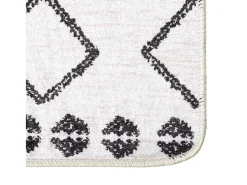Garden Furniture Alfombra De Salón^Elsje Alfombra lavable antideslizante negro y 80x150 cm Blanco