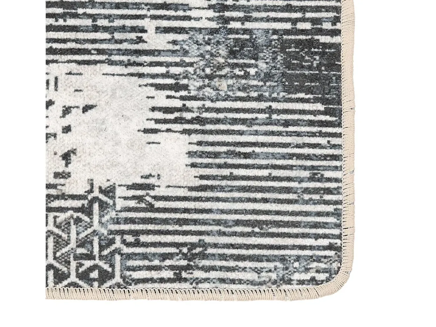 Garden Furniture Alfombra De Salón^Elsje Alfombra lavable antideslizante multicolor 80x150 cm Gris