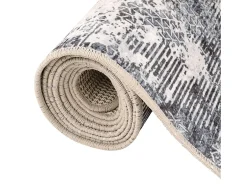 Garden Furniture Alfombra De Salón^Elsje Alfombra lavable antideslizante multicolor 80x150 cm Gris
