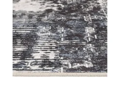 Garden Furniture Alfombra De Salón^Elsje Alfombra lavable antideslizante multicolor 80x150 cm Gris