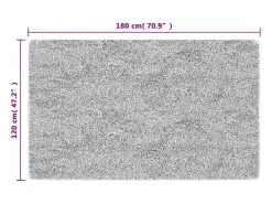 Elsje Alfombra lavable antideslizante gris 120x180 cm
