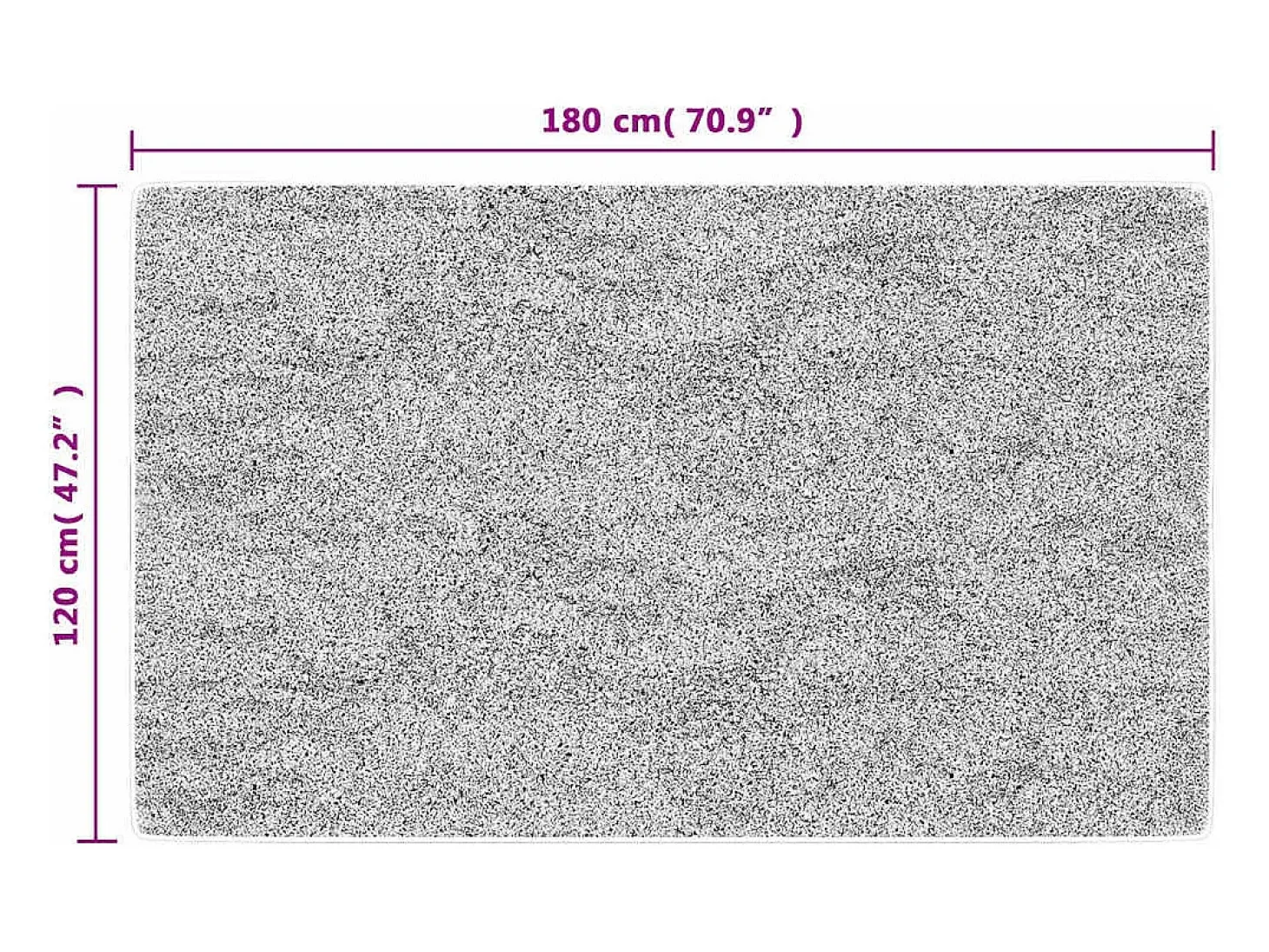 Elsje Alfombra lavable antideslizante gris 120x180 cm
