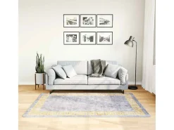 Garden Furniture Alfombra De Salón^Elsje Alfombra lavable antideslizante 120x180 cm Gris