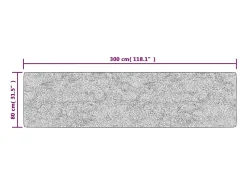 Best Garden Furniture Elsje Alfombra lavable antideslizante 80x300 cm Gris