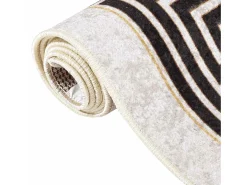 Garden Furniture Alfombra De Salón^Elsje Alfombra lavable antideslizante claro 80x150 cm Beige