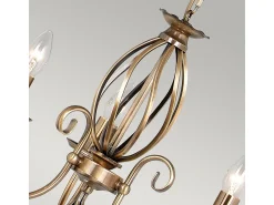 Lámpara Suspendida^Elstead Artisan Ljuskrona 3 ljus åldrad mässingsfinish, E14 Camel