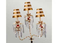 Elstead Birdland 1 ljus bordslampa svart, guld, kristall, E27
