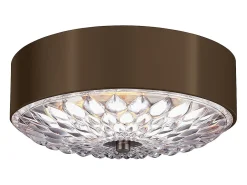 Plafón^Elstead Botanic 3 ljus liten infälld taklampa mässing, E27 Camel