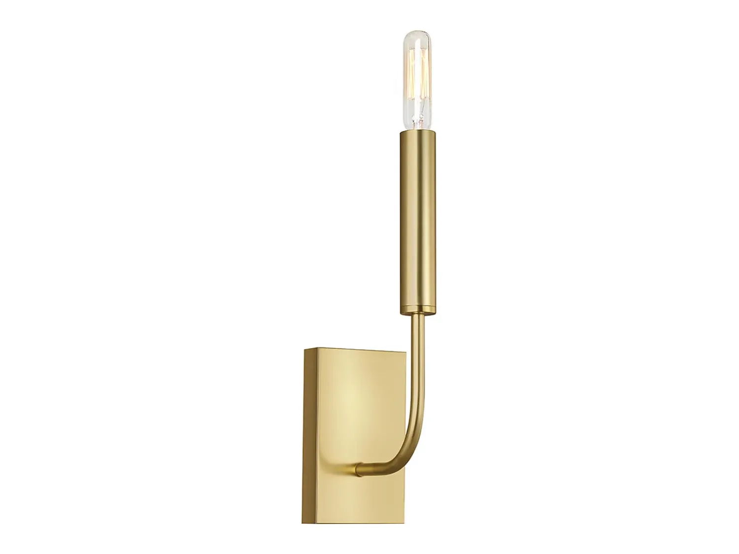 Aplique Para Pared^Elstead Brianna 1 ljus vägglampa, polerad mässing, E14 Camel