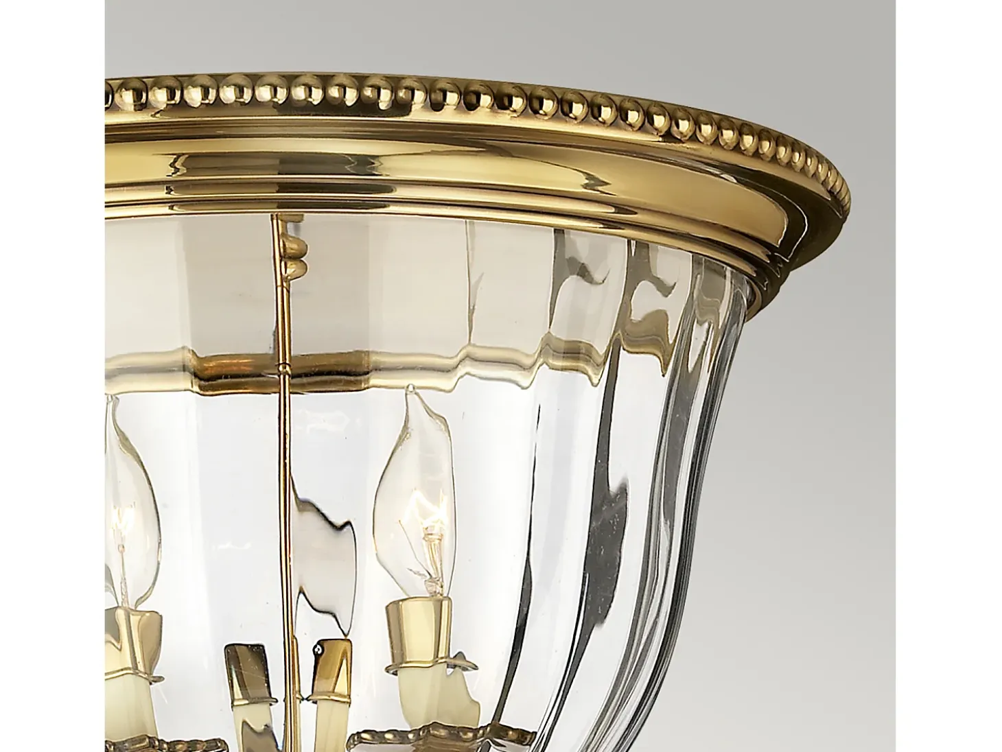 Elstead Cambridge 3 ljus infälld taklampa polerad mässing, E14